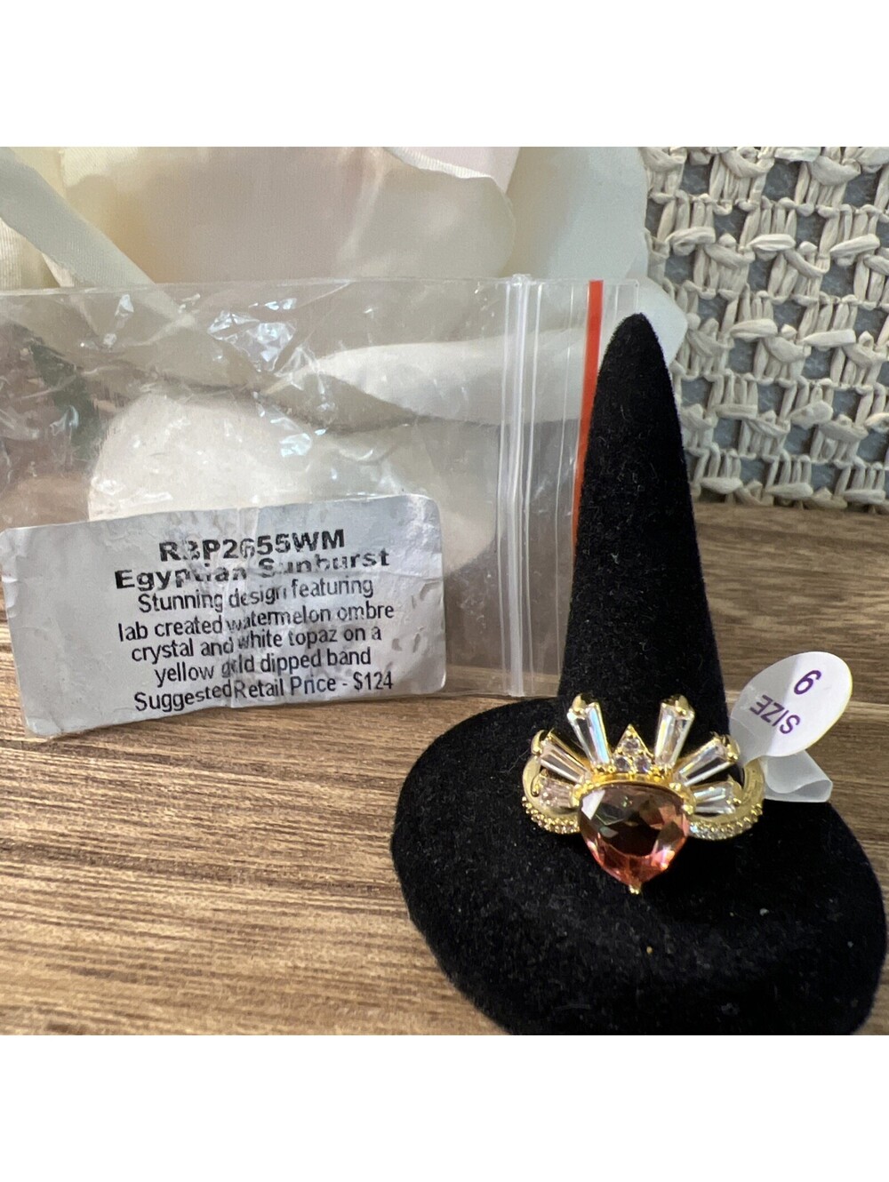 Bomb Party Egyptian Sunburst Ring Size 9